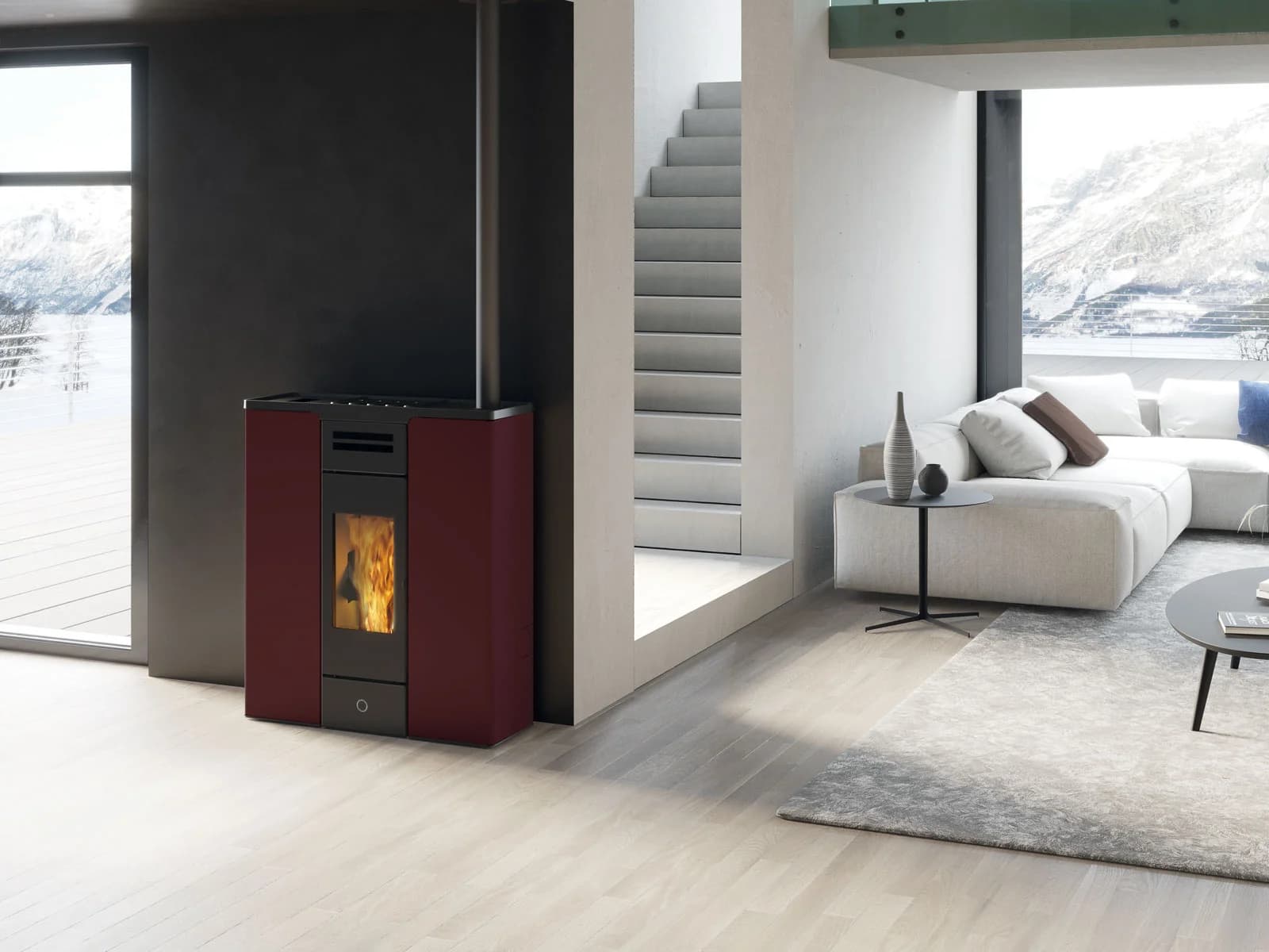 EK63 ENTITY90+ ACIER BORDEAUX 8,7 kW 