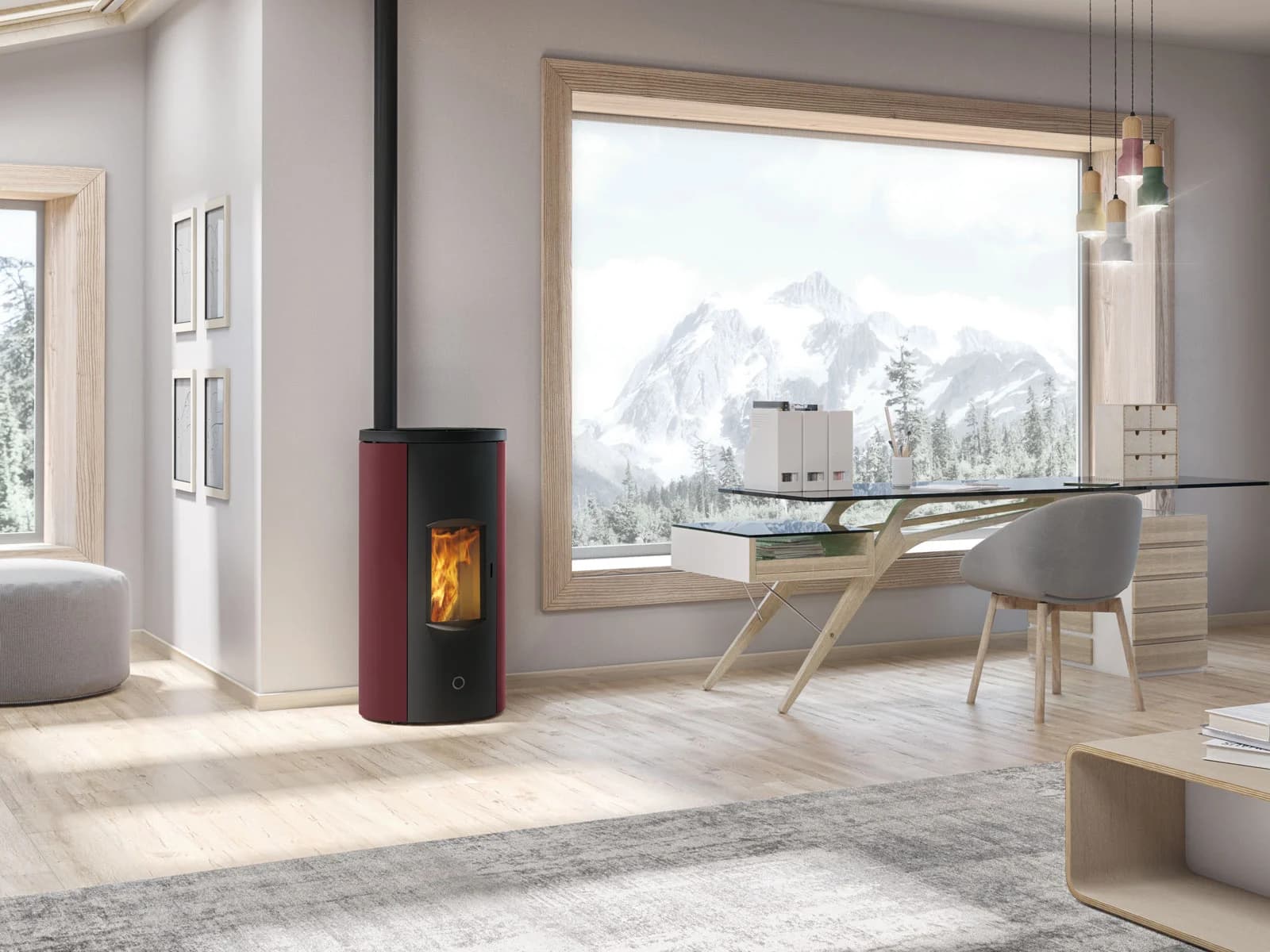 EK63 LIKE80 ACIER BORDEAUX 7.6 kW 