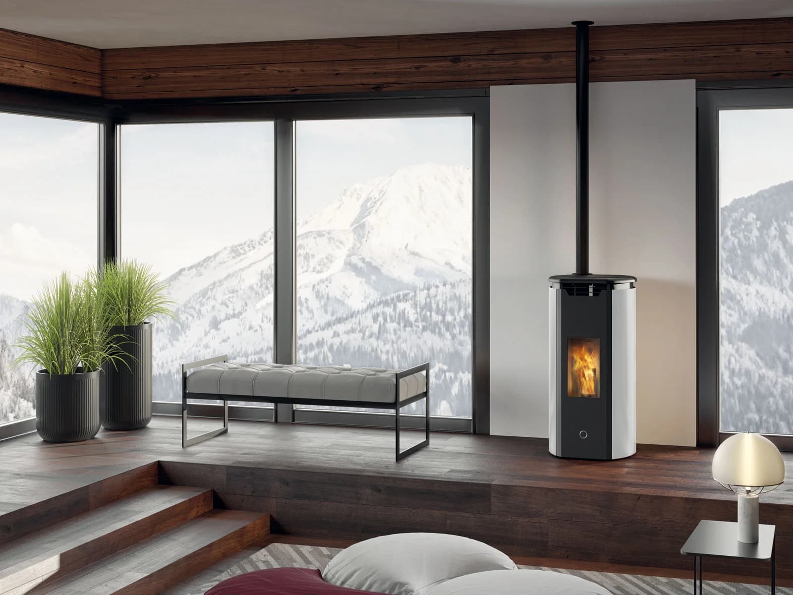 EK63 TWEED90+ ACIER BLANC 9,2 kW 
