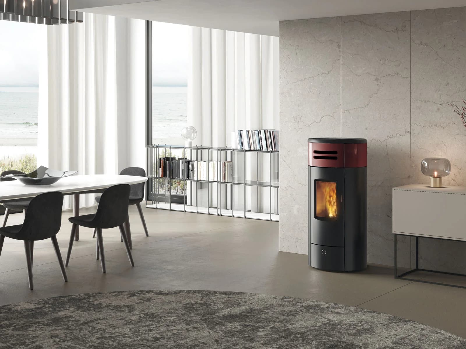 EK63 YUNG130++ CERAMIQUE BORDEAUX 12,5 KW 