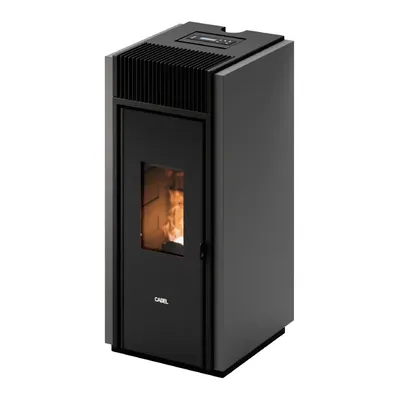 Poêle à granulés Cadel Bold 7 Up-Twin en finition Acier Anthracite, vue détourée