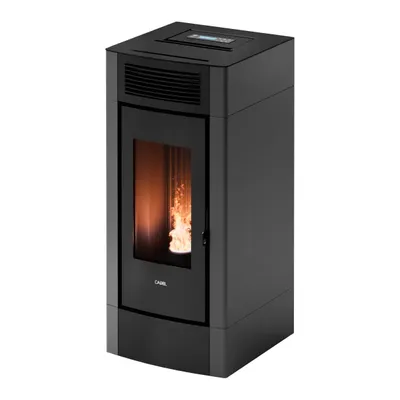 Poêle à granulés Cadel Cristal 9 Autoclean en finition Acier Anthracite, vue détourée