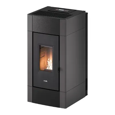 Poêle à granulés Cadel Cristal Plus 8 en finition Acier Anthracite, vue détourée