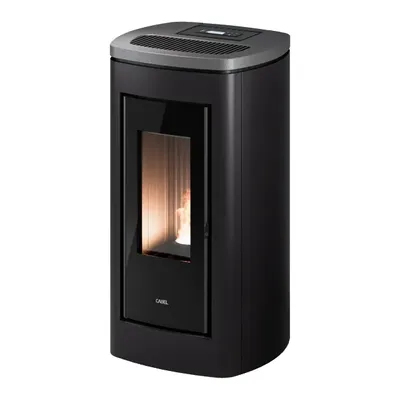 Poêle à granulés Cadel Eclipse Plus 11 en finition Acier Anthracite-titanium, vue détourée