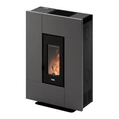 Poêle à granulés Cadel Grace 7 en finition Acier Anthracite, vue détourée