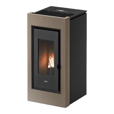 Poêle à granulés Cadel Prince Plus 11 Autoclean en finition Acier Light Bronze, vue détourée