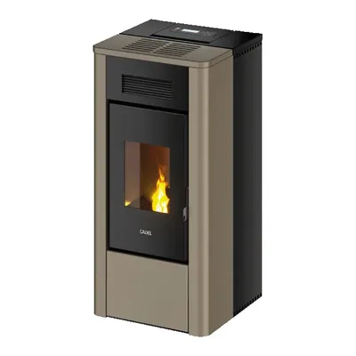 Thermopoêle à granulés Cadel River Idro 18 Autoclean en finition Acier Light Bronze, vue détourée