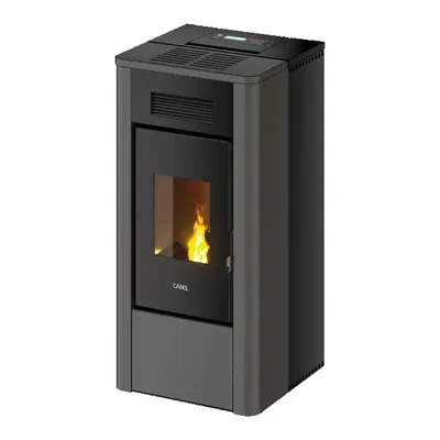 Thermopoêle à granulés Cadel River Idro 18 Autoclean en finition Acier Anthracite, vue détourée