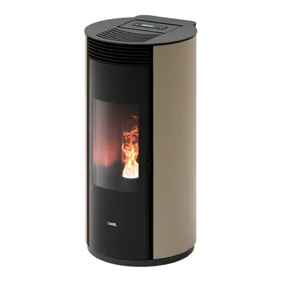 Poêle à granulés Cadel Spin Plus 9 Ps Autoclean en finition Acier Light Bronze, vue détourée