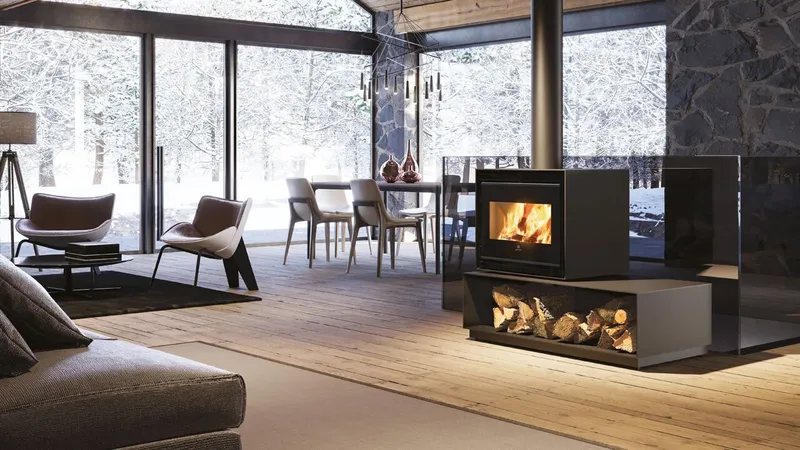Poêle à bois Edilkamin Bench 54 Evo, module banc