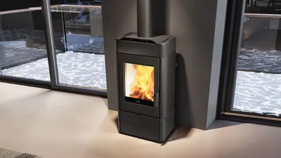 Poêle à bois Edilkamin Body, céramique noire