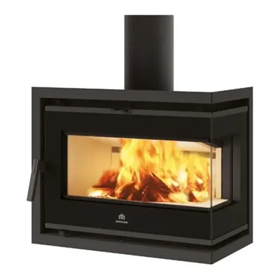 Insert à bois Edilkamin Firebox 49 Evo L/R, version d'angle