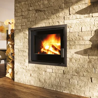 Insert à bois Edilkamin Firepocket 60, détail du foyer
