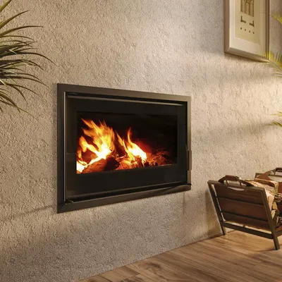 Insert à bois Edilkamin Firepocket 80, détail du foyer