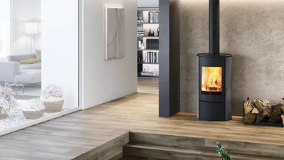 Poêle à bois Edilkamin Klass, acier gris
