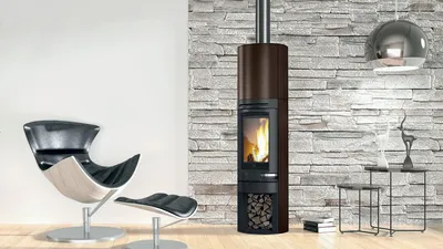 Poêle à bois Edilkamin Tally S Int, acier bronze